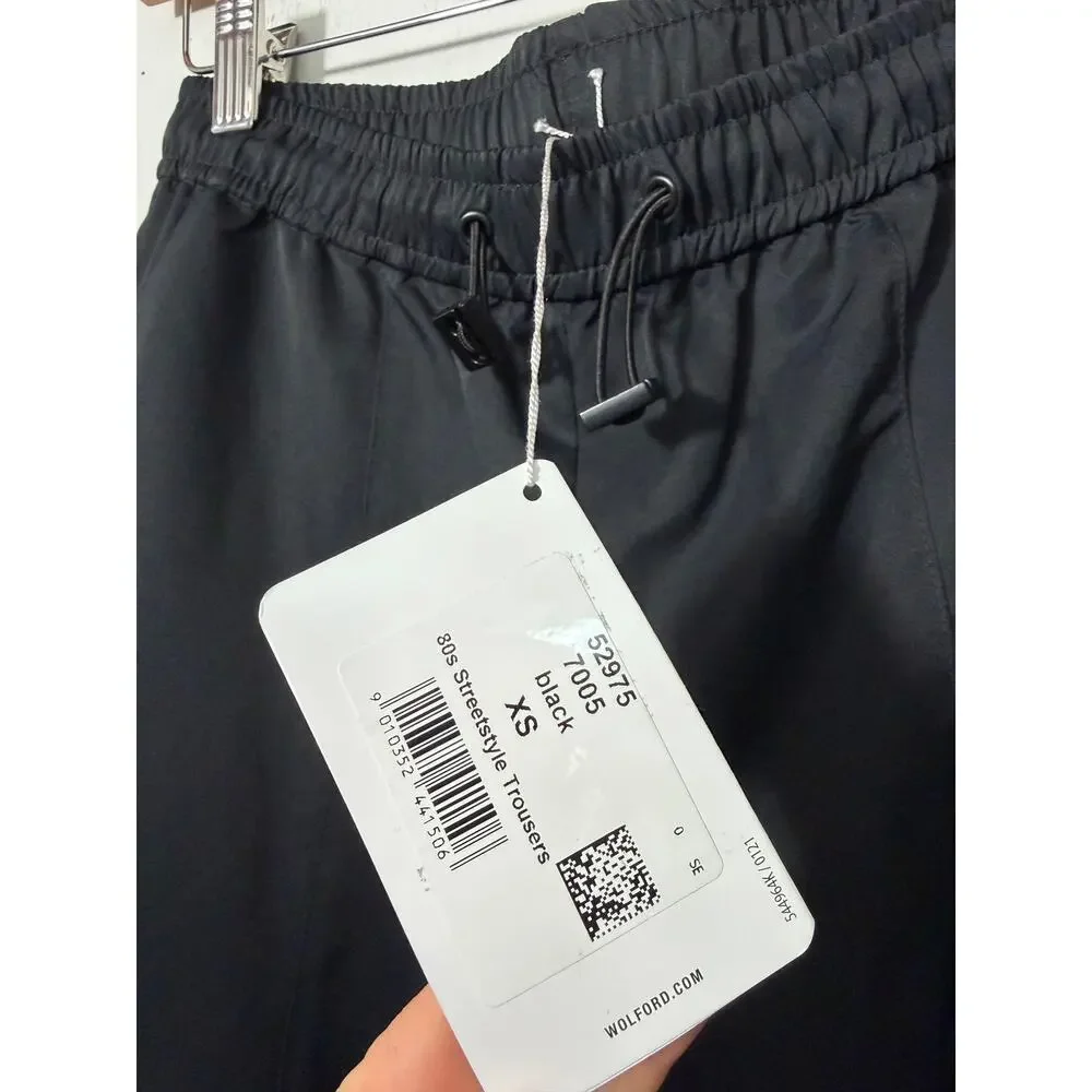 NEW Wolford Womens 80s Street Style Satin Trousers Size XS Black